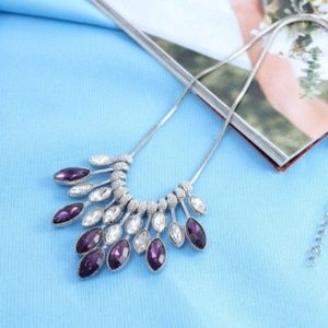 Crystal Tears of the Flowers Charm Necklace